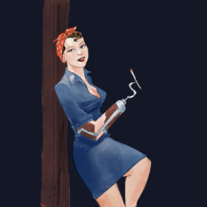 Illustration Rosie the Riveter by Megan Gale Kowalczyk