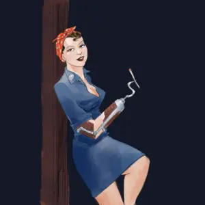 Illustration Rosie the Riveter by Megan Gale Kowalczyk