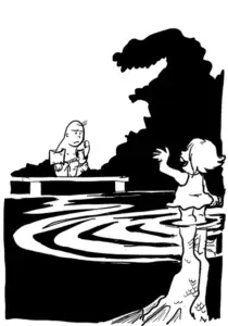 illustration pond monster megan gale kowalczyk