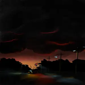 illustration sunset stormy night megan gale kowalczyk